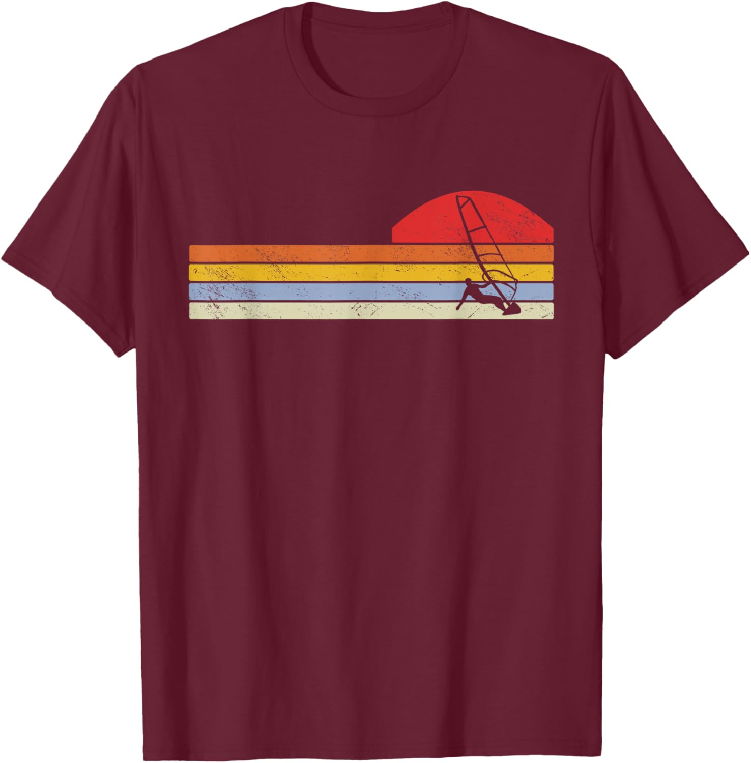 Windsurfers Windsurfing Vintage T-Shirt - T-Shirt | Maroon