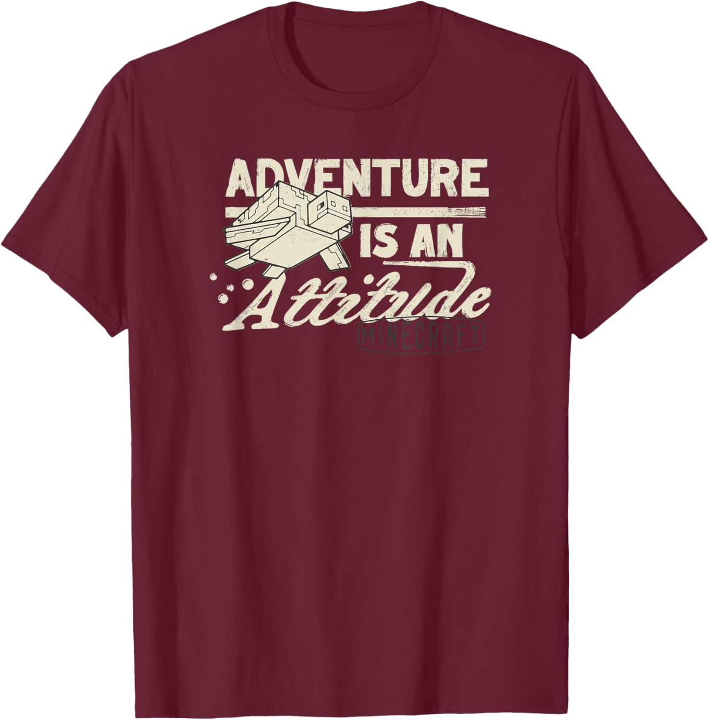 Minecraft Sea Turtle Adventure Is An Attitude T-Shirt - T-Shirt | Maroon