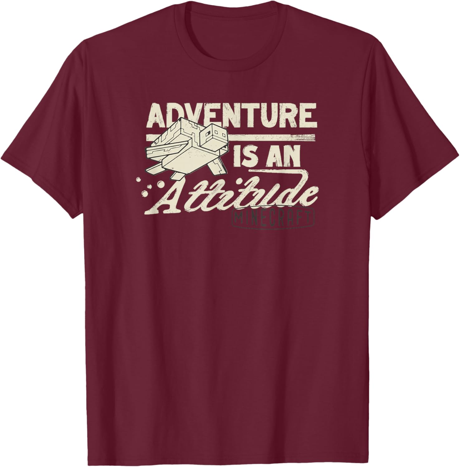 Minecraft Sea Turtle Adventure Is An Attitude T-Shirt - T-Shirt | Maroon