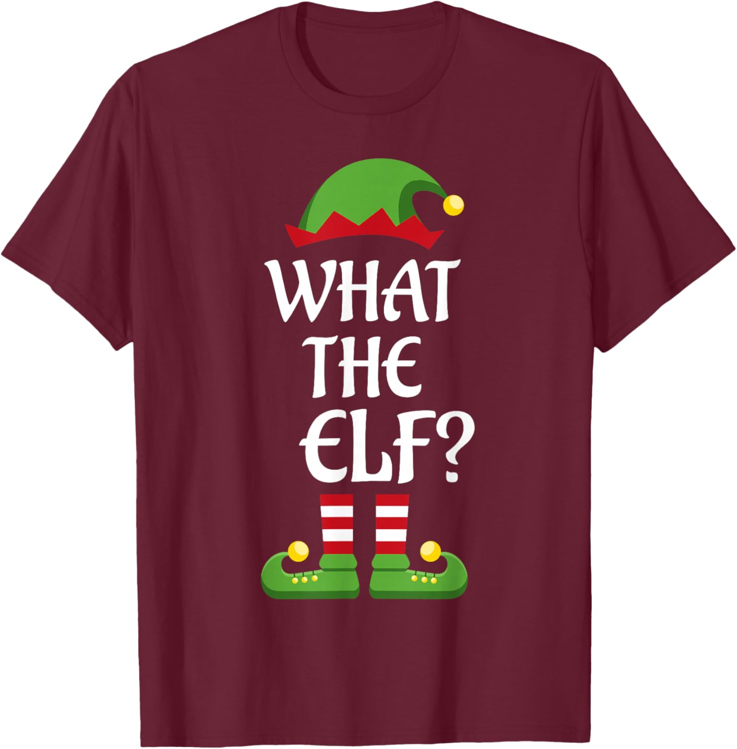 What The Elf Family Matching Group Christmas T-Shirt - T-Shirt | Maroon