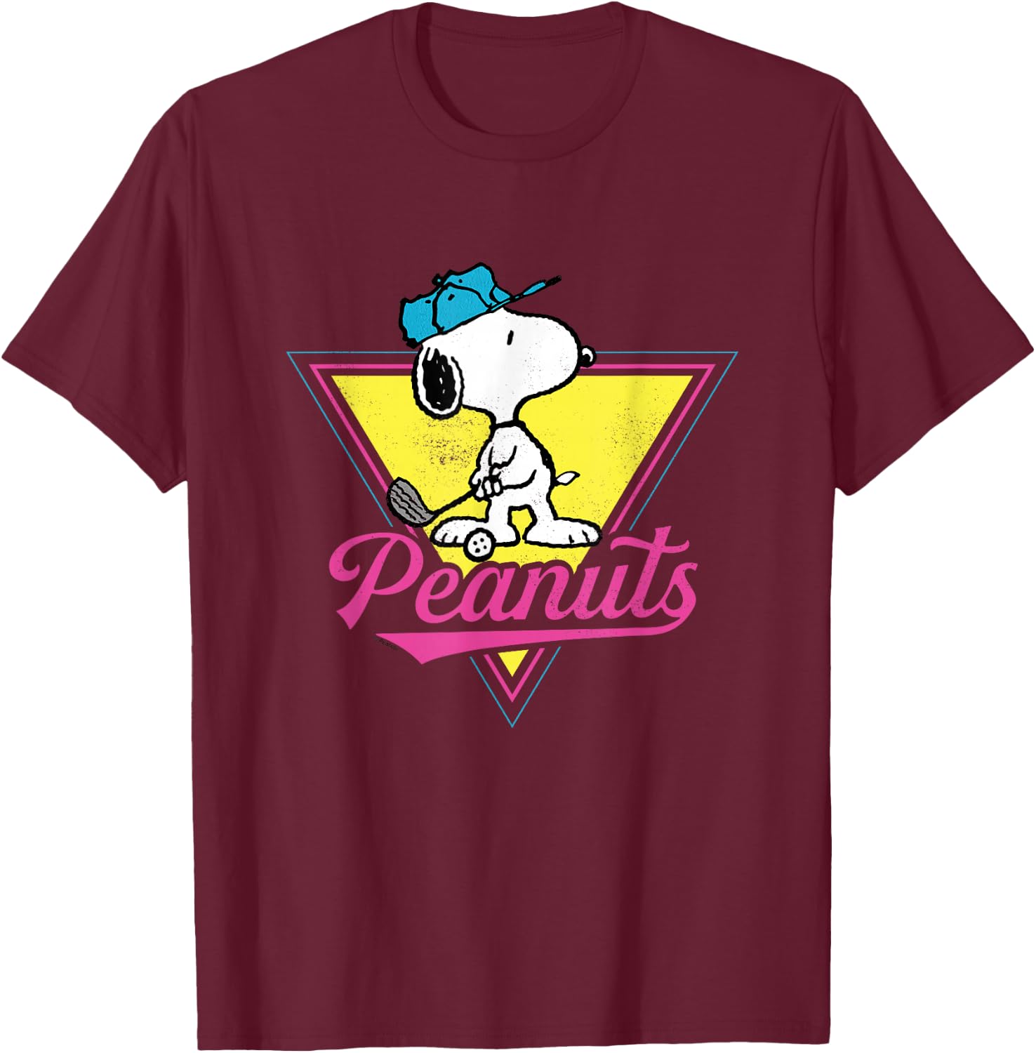 Peanuts - Golf Snoopy T-Shirt - T-Shirt | Maroon