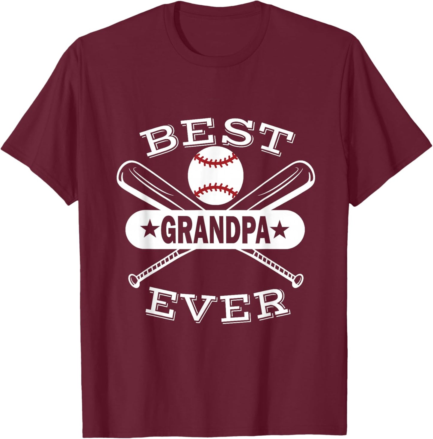 Best Baseball Grandpa Grandson Ball Sport Player Grandfather T-Shirt - T-Shirt | Maroon