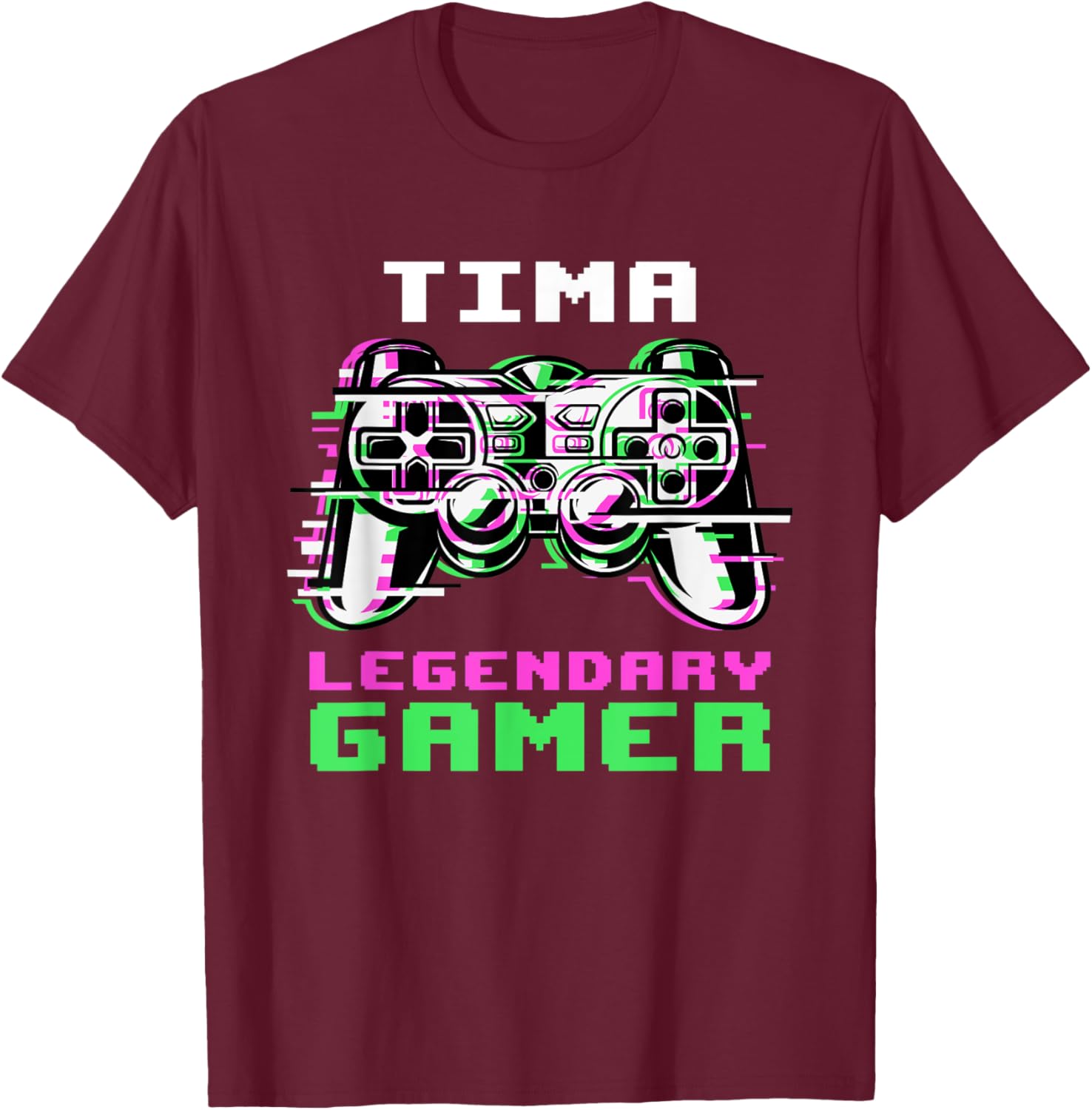 Tima - Legendary Gamer - Personalized T-Shirt - T-Shirt | Maroon