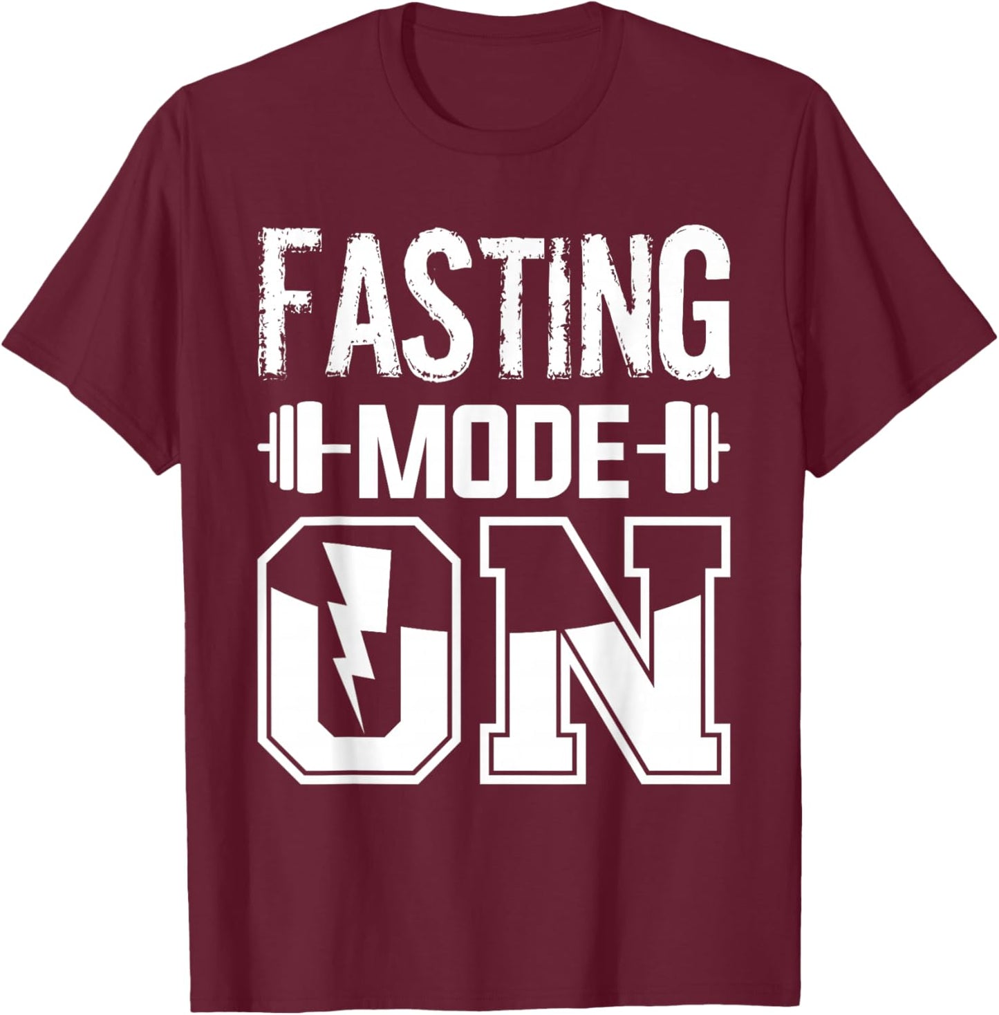 Fasting Mode On Weight Loss Workout Diet T-Shirt - T-Shirt | Maroon