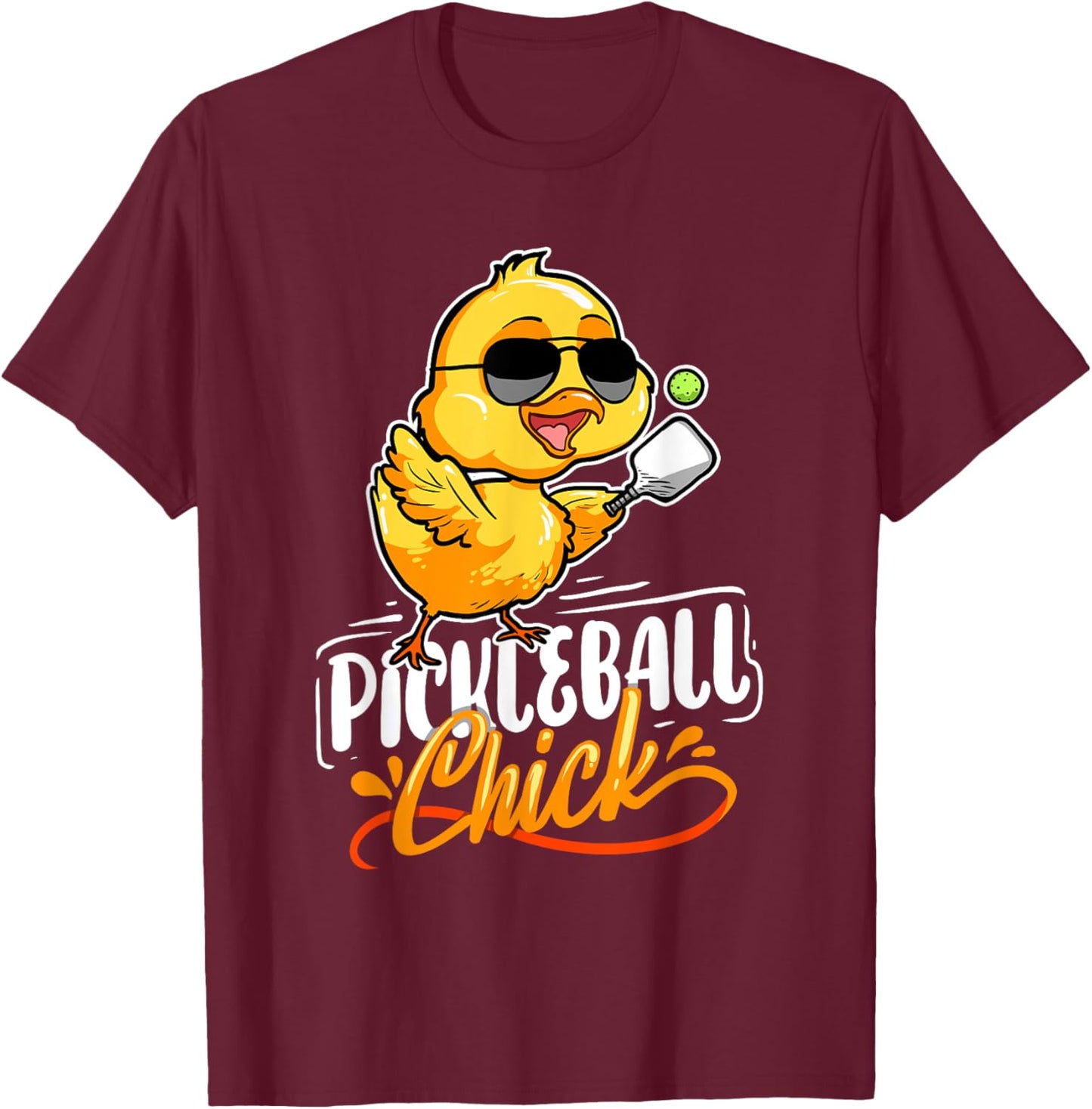 Pickleball Chick Pickleball Player Pickleball T-Shirt - T-Shirt | Maroon
