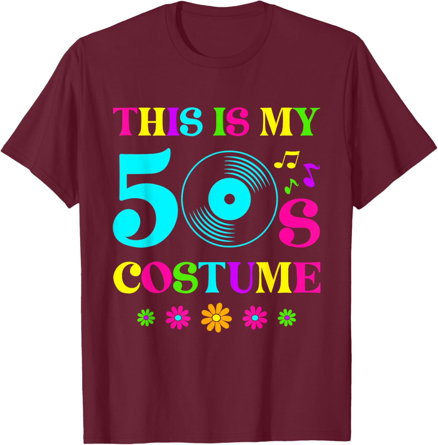 This is My 50's Bro Costume Retro Halloween 1950s 50's Party T-Shirt - T-Shirt | Maroon