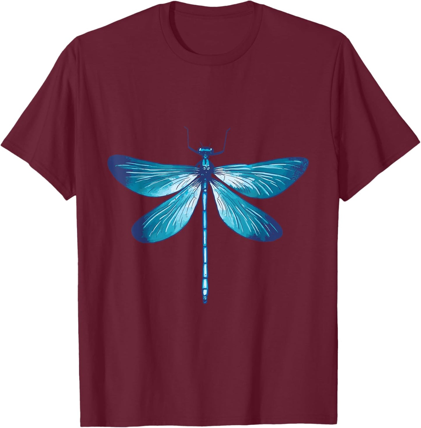 Dragonfly in blue Animal Lover Insects Wildlife Animals T-Shirt - T-Shirt | Maroon