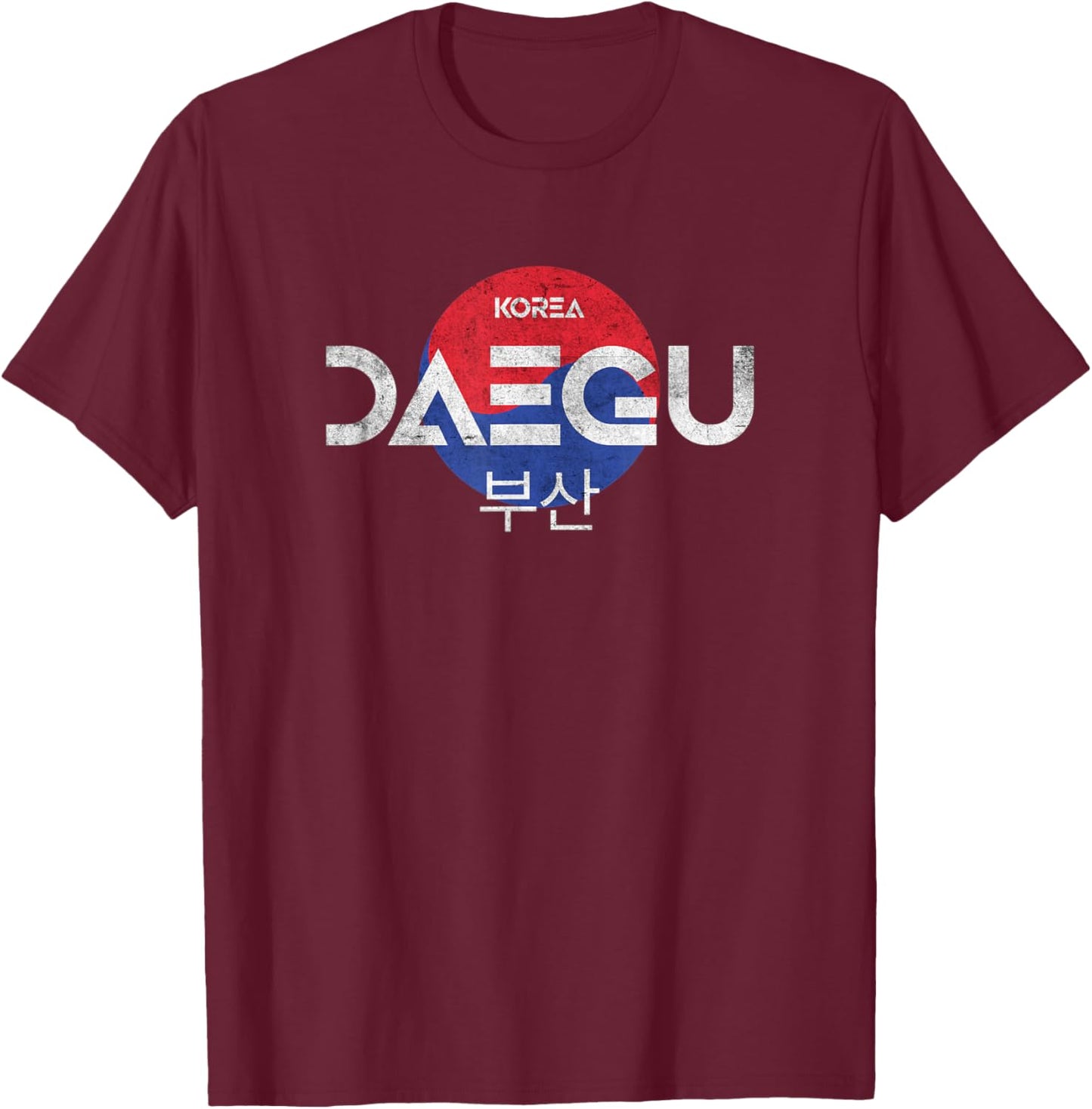 Daegu Korean Writing | Daegu City South Korea T-Shirt - T-Shirt | Maroon