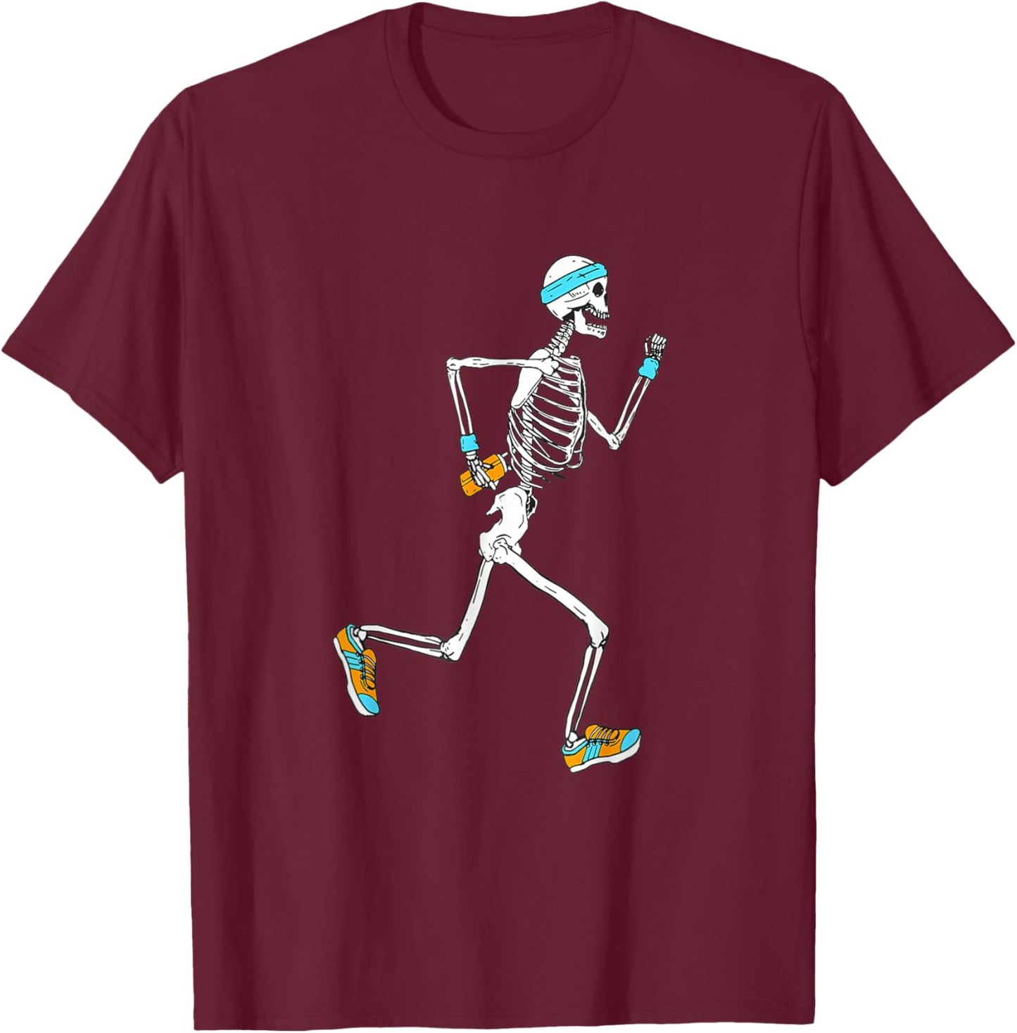Running Skeleton Funny Halloween Costume Women T-Shirt - T-Shirt | Maroon