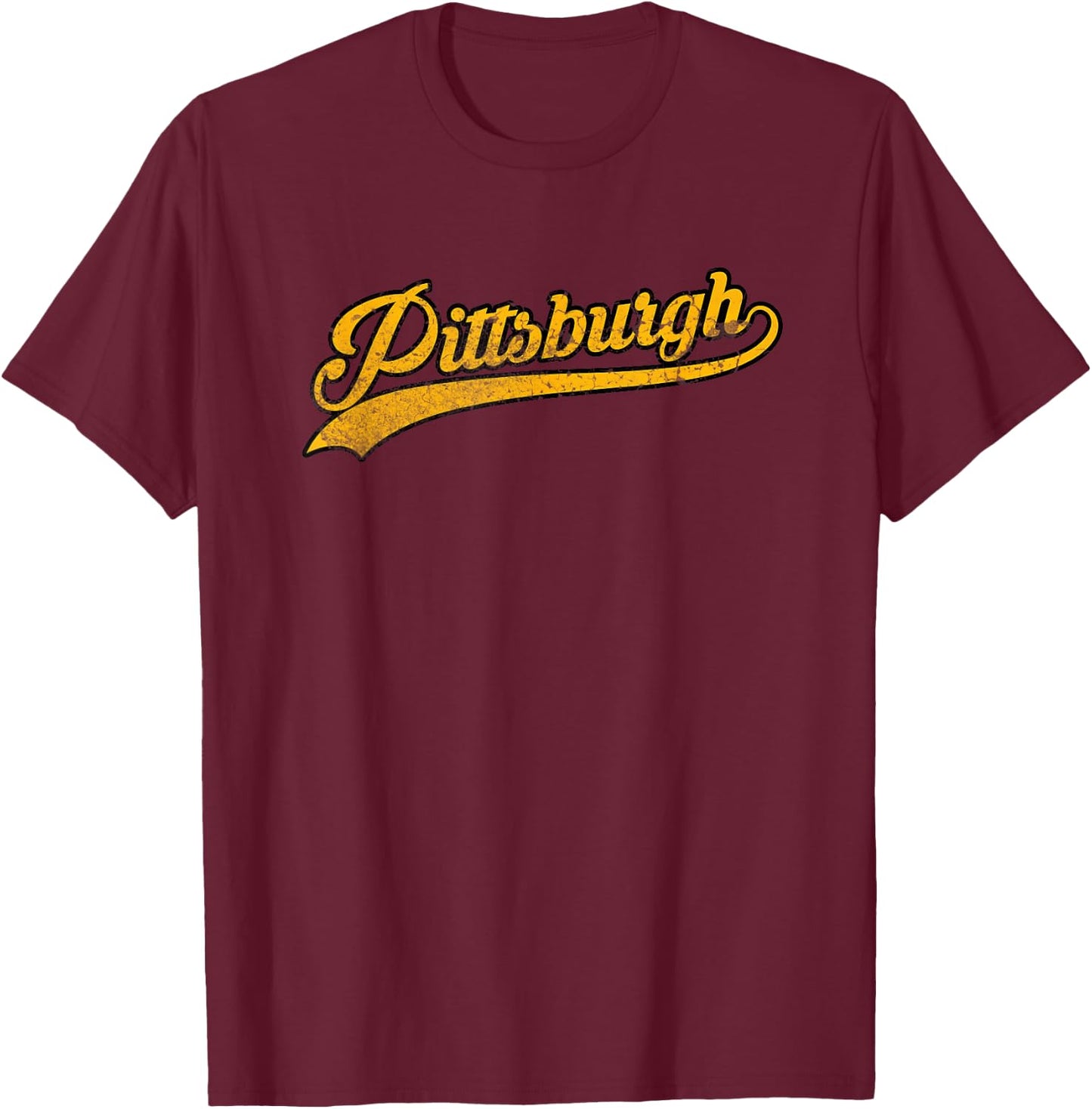 Pittsburgh vintage city T-Shirt - T-Shirt | Maroon