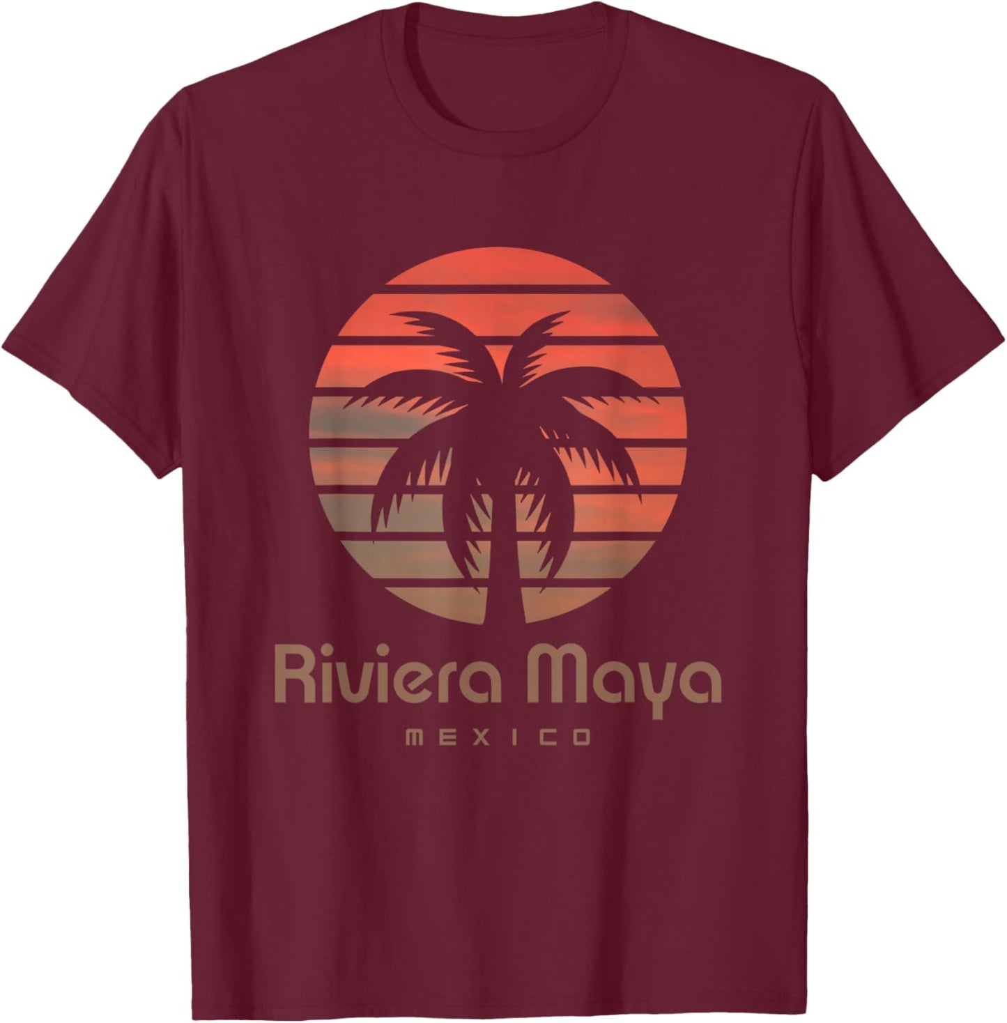 Riviera Maya Mexico T-Shirt - T-Shirt | Maroon