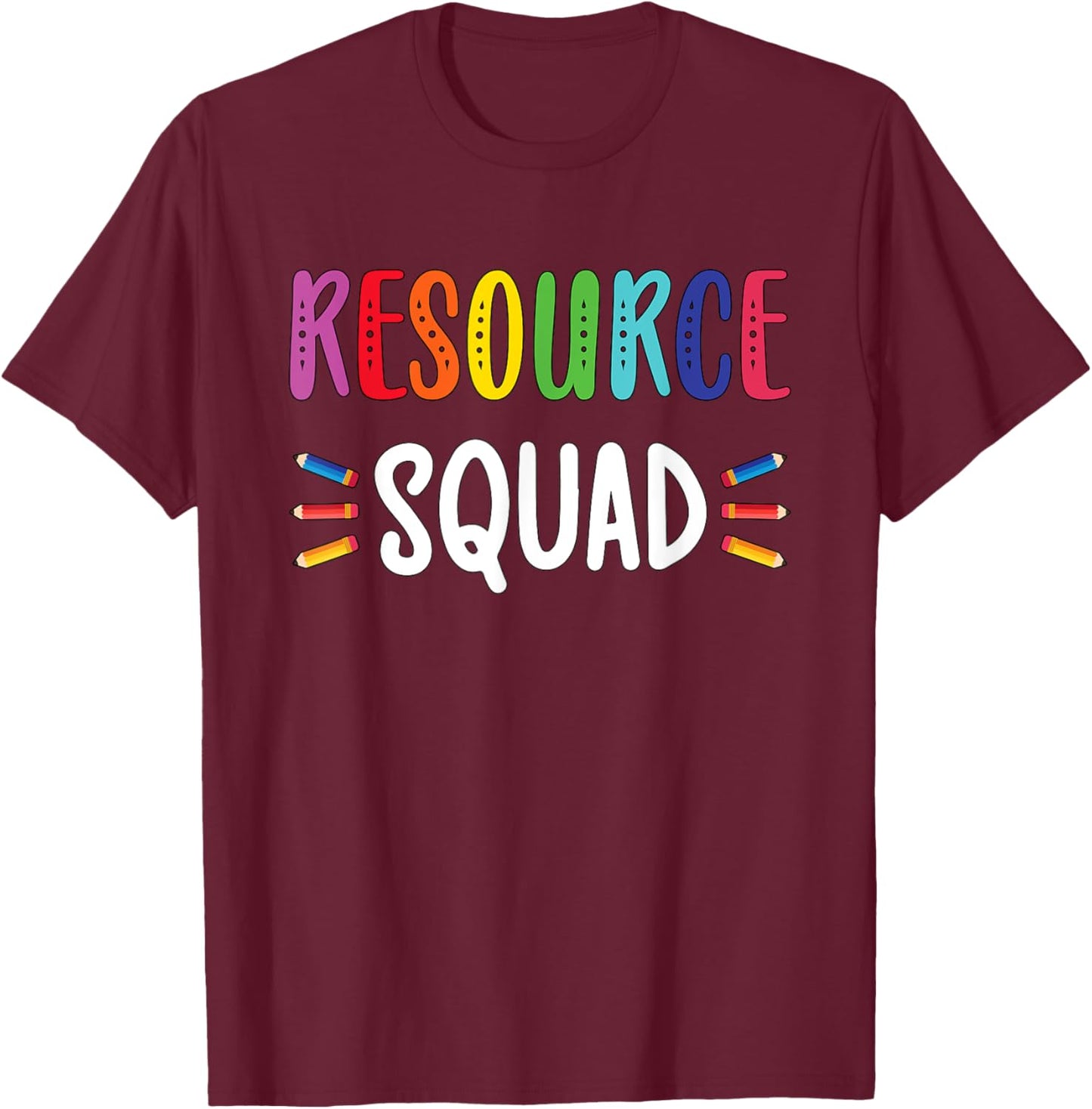 Resource Teacher Squad Resource Teaching Crew T-Shirt - T-Shirt | Maroon