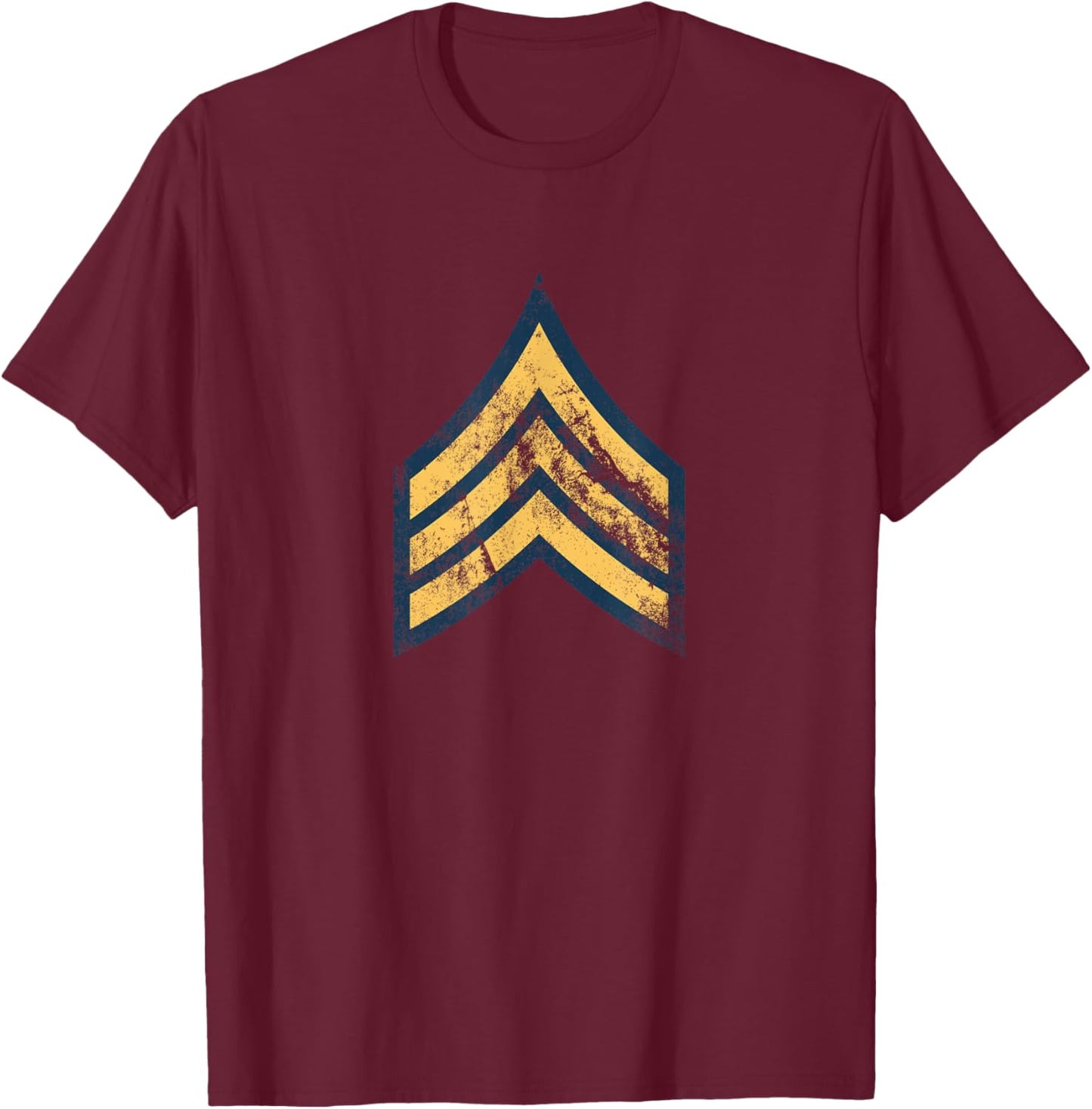 US Army Rank - Sergeant (E-5) - SGT Vintage Look T-Shirt - T-Shirt | Maroon