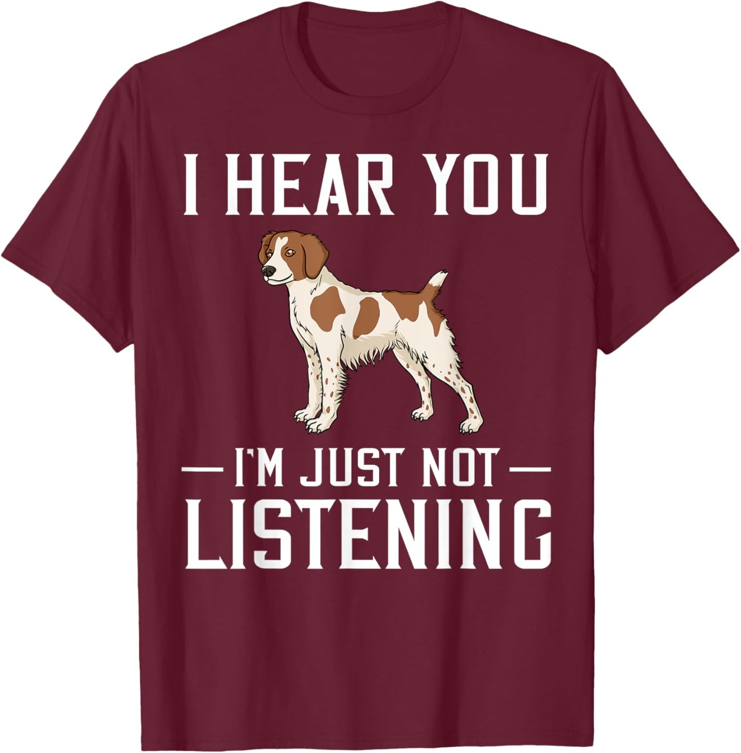 French Brittany Spaniel Puppies Owner Lover T-Shirt - T-Shirt | Maroon