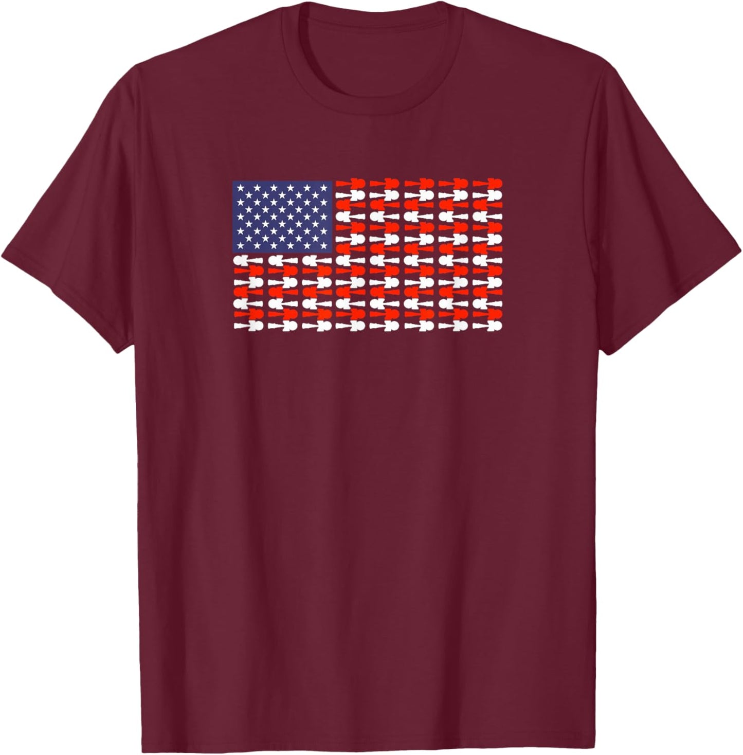 Kendama USA American Flag, Spirit Of Kendama T-Shirt - T-Shirt | Maroon