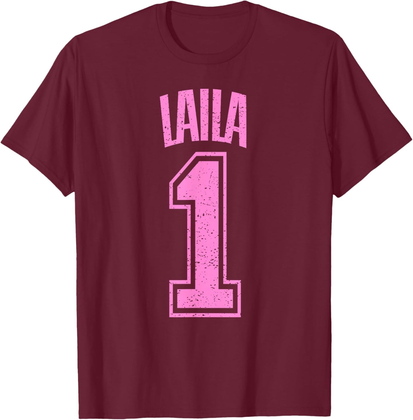 Laila Supporter Number 1 Biggest Fan T-Shirt - T-Shirt | Maroon