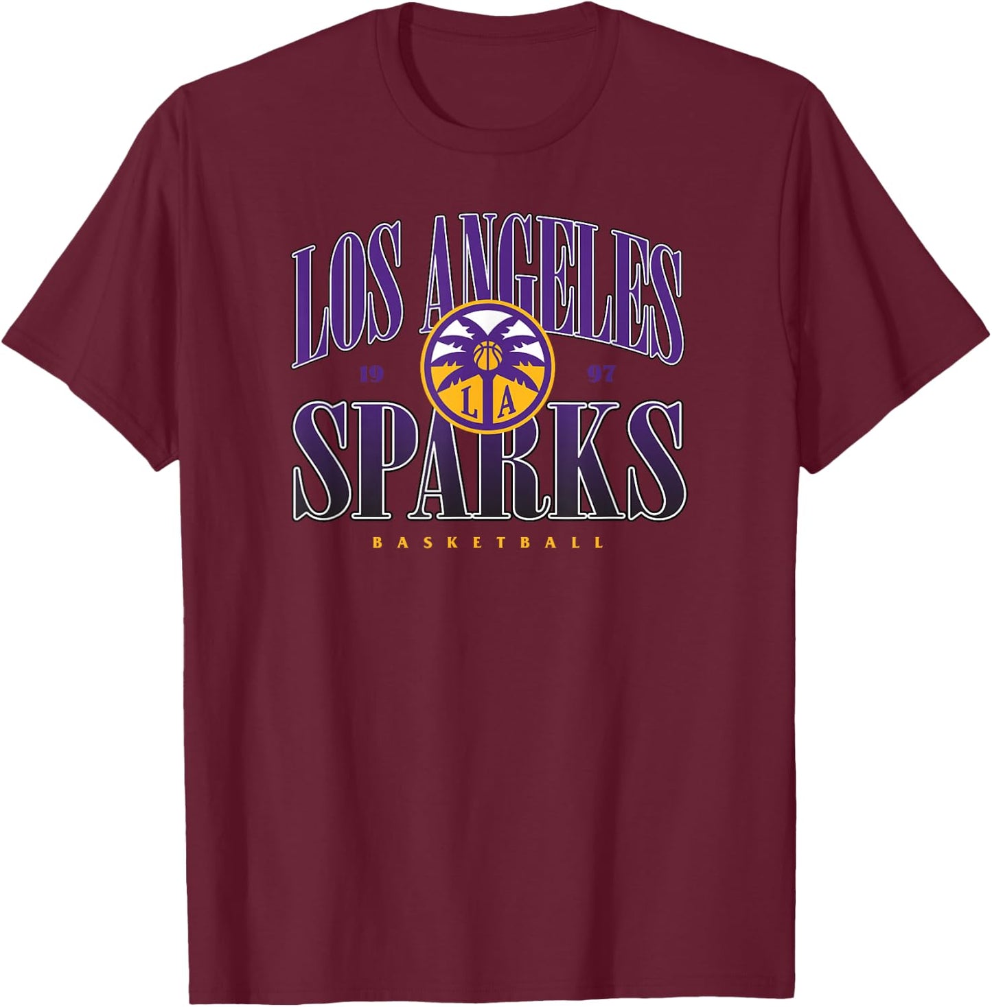 WNBA Los Angeles Sparks Courtside T-Shirt - T-Shirt | Maroon