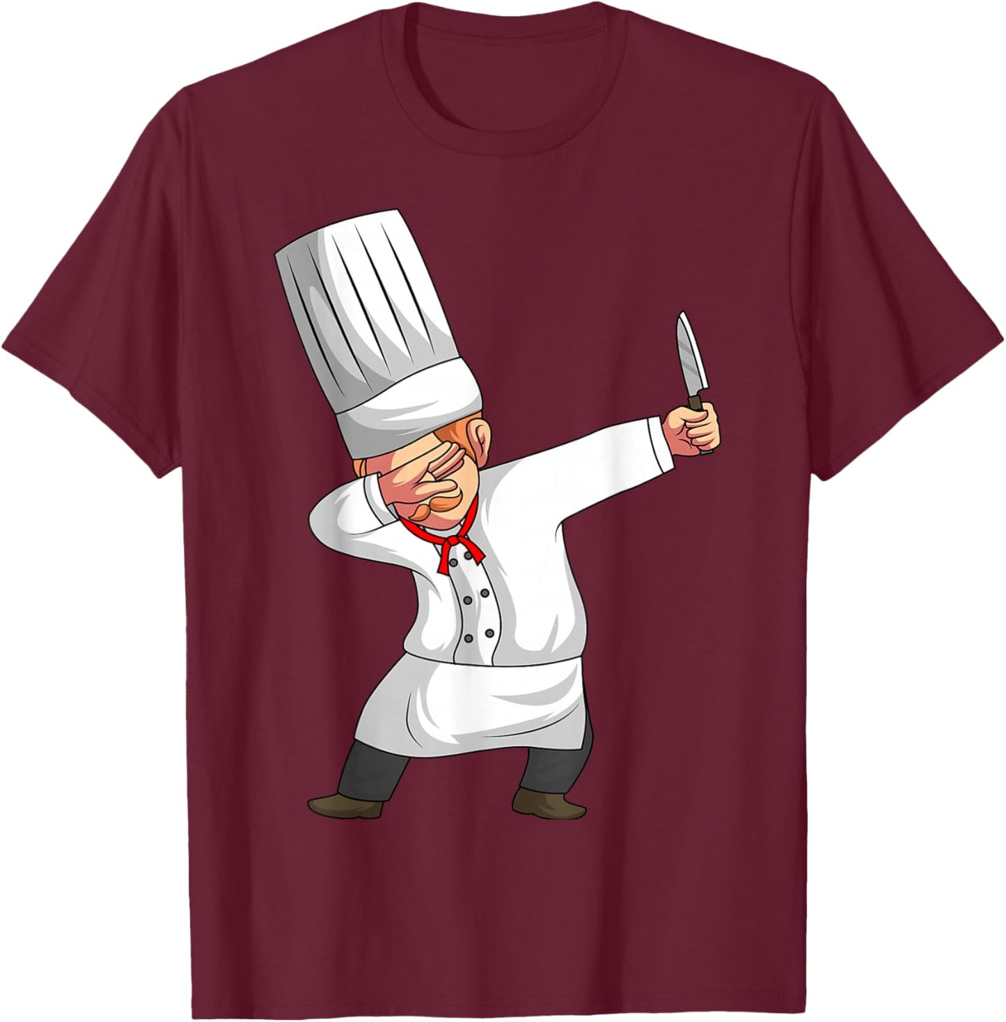 Chef Dabbing Chief Cook Culinary Sous-Chef Cuisine Kitchen T-Shirt - T-Shirt | Maroon