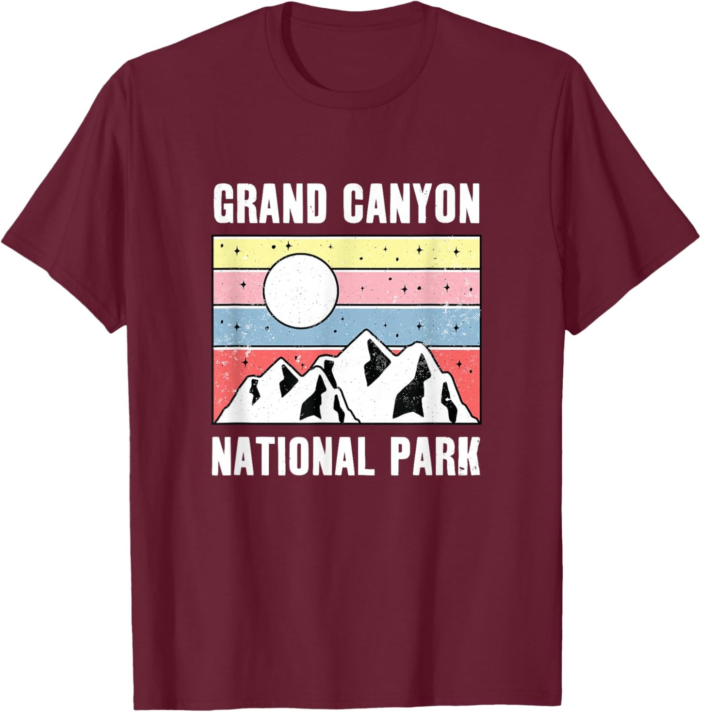Grand Canyon National Park Mountain Sunset T-Shirt - T-Shirt | Maroon