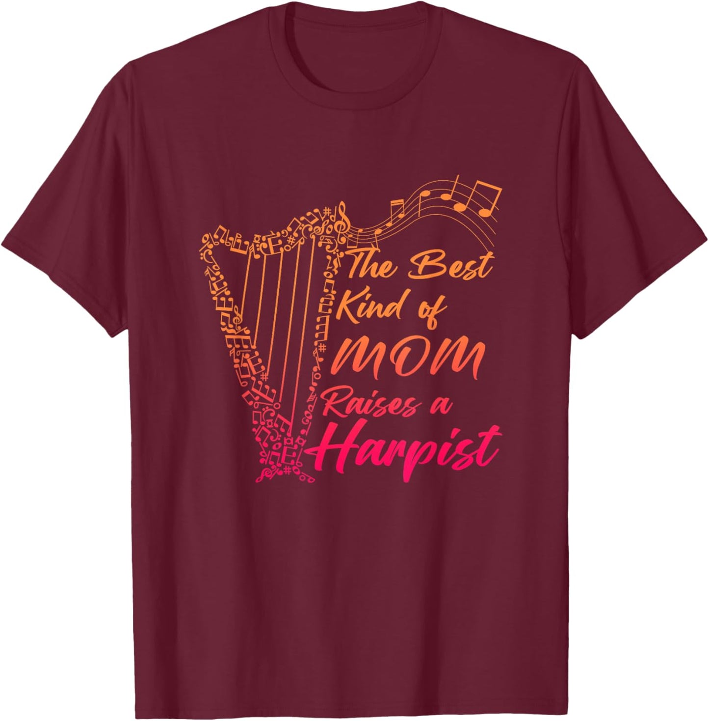 Harp Instrument Harp Player Harpist Musical T-Shirt - T-Shirt | Maroon
