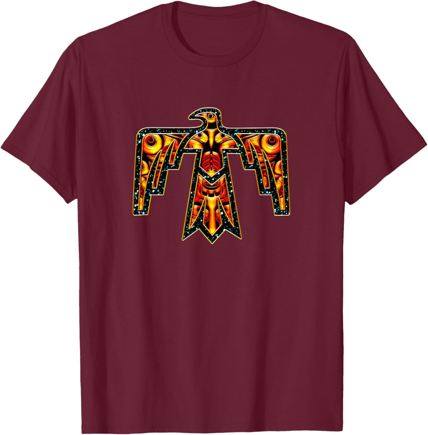Thunderbird, Native American, bird, eagle, totem, animal T-Shirt - T-Shirt | Maroon