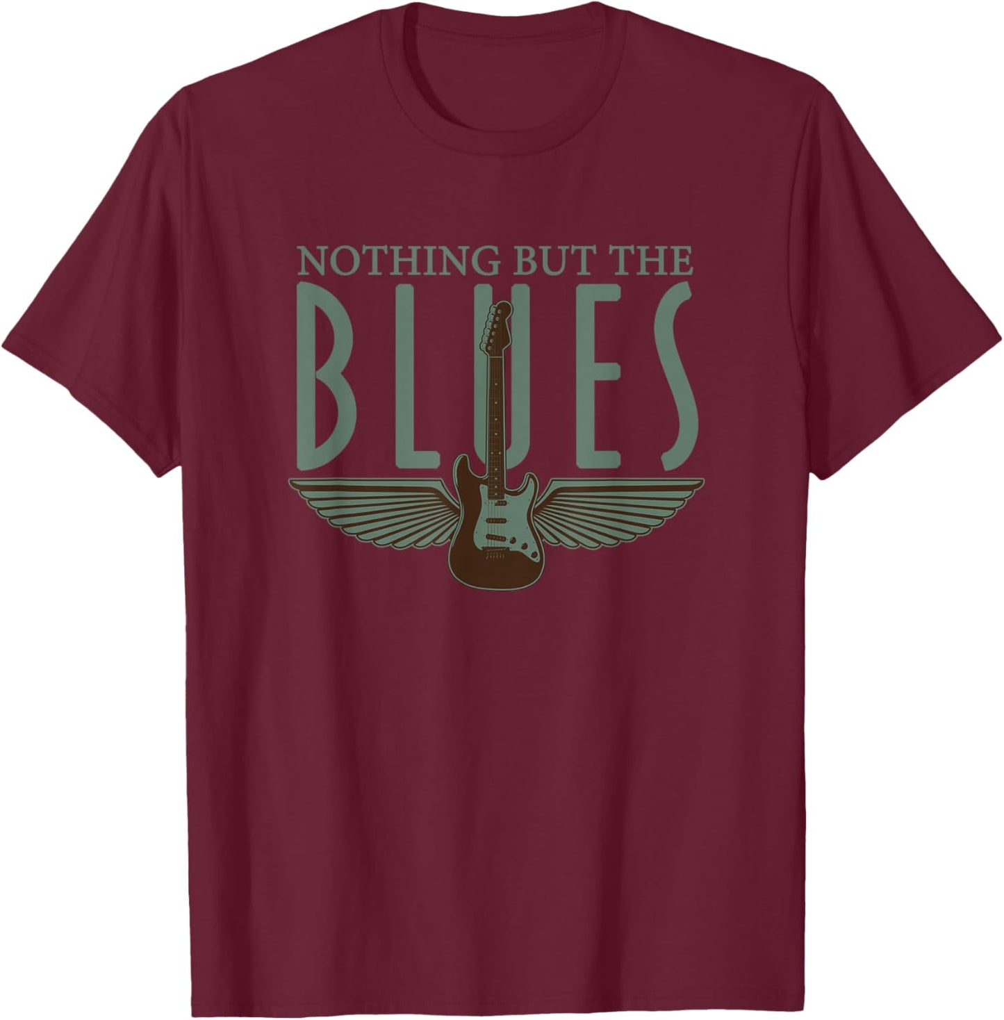 Guitarist Musician Blues Guitar Vintage Blues Music Lover T-Shirt - T-Shirt | Maroon