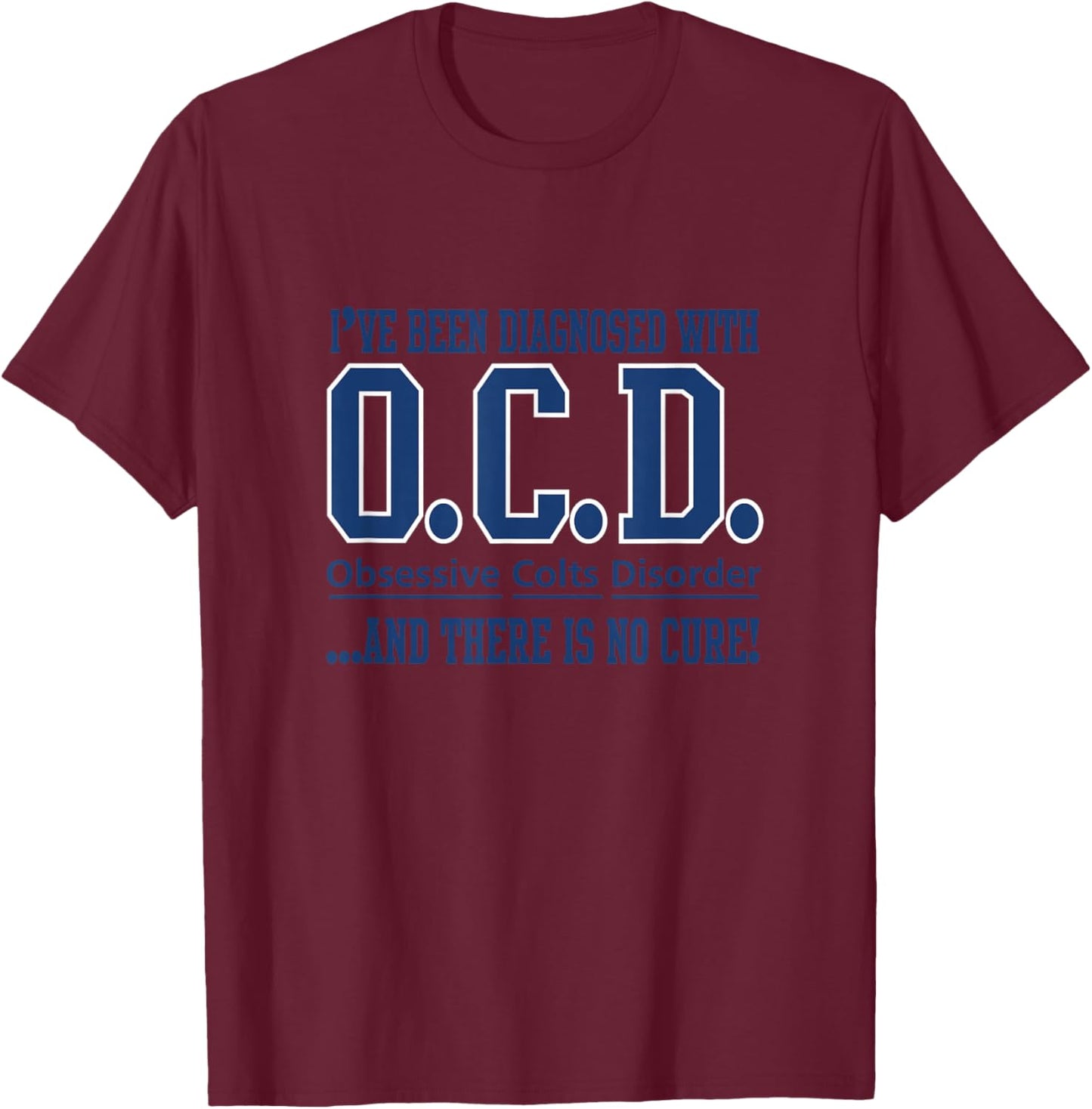 OCD Colts (royal blue/white) T-Shirt - T-Shirt | Maroon