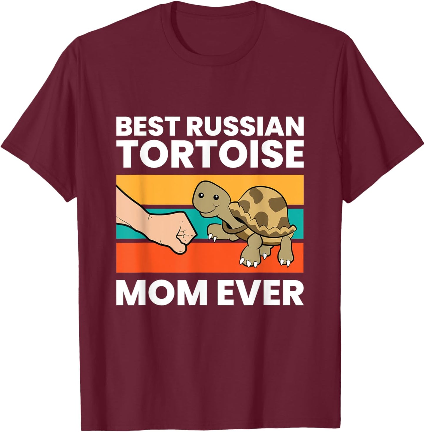 Best Russian Tortoise Mom Ever T-Shirt - T-Shirt | Maroon