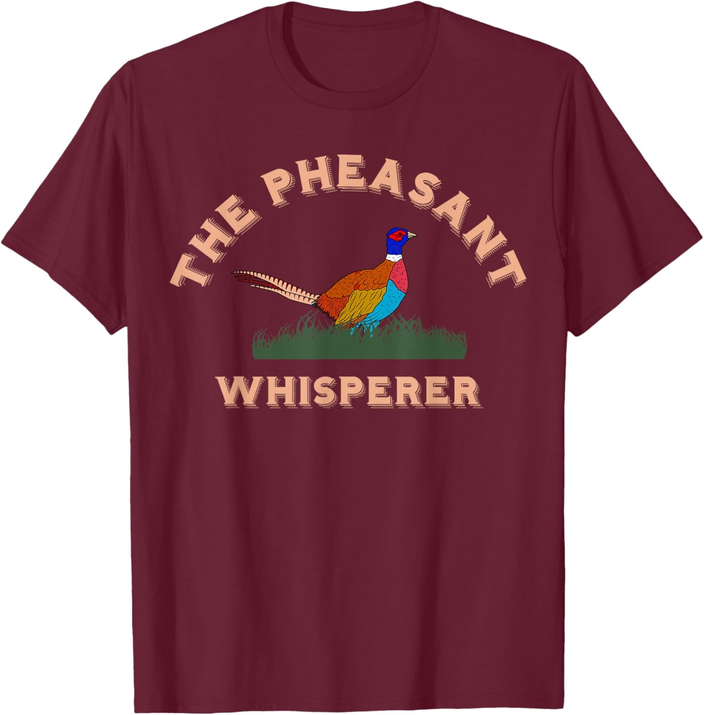 Pheasant Retro Vintage Bird Hunting Hunter T-Shirt - T-Shirt | Maroon