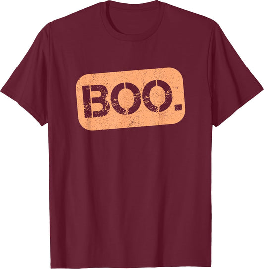 Halloween Vintage Boo Funny Gift T-Shirt - T-Shirt | Maroon
