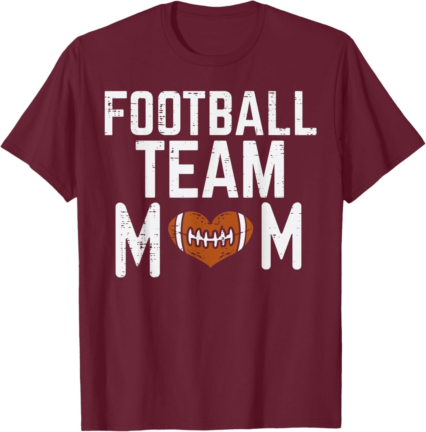 American Football Team Mom Family Matching Mommy Mama Women T-Shirt - T-Shirt | Maroon