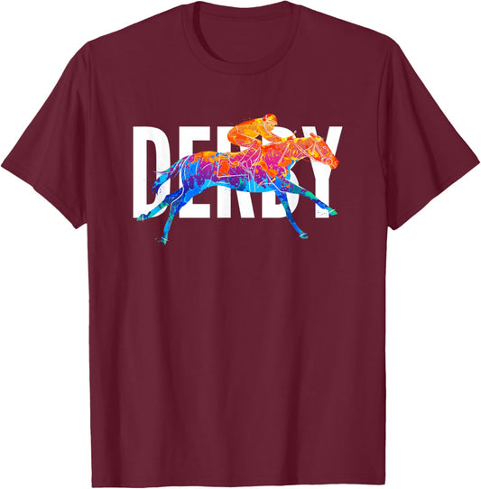 Derby Day Horse Racing Kentucky Epsom 2022 T-Shirt - T-Shirt | Maroon