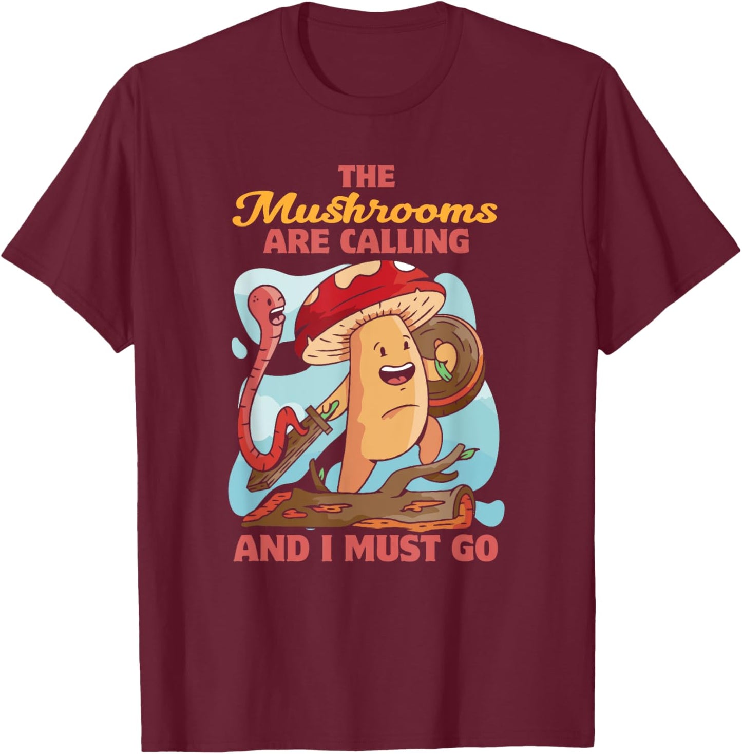 Mycology Fungi Mushroom Collector Hippie Funny Knight T-Shirt - T-Shirt | Maroon