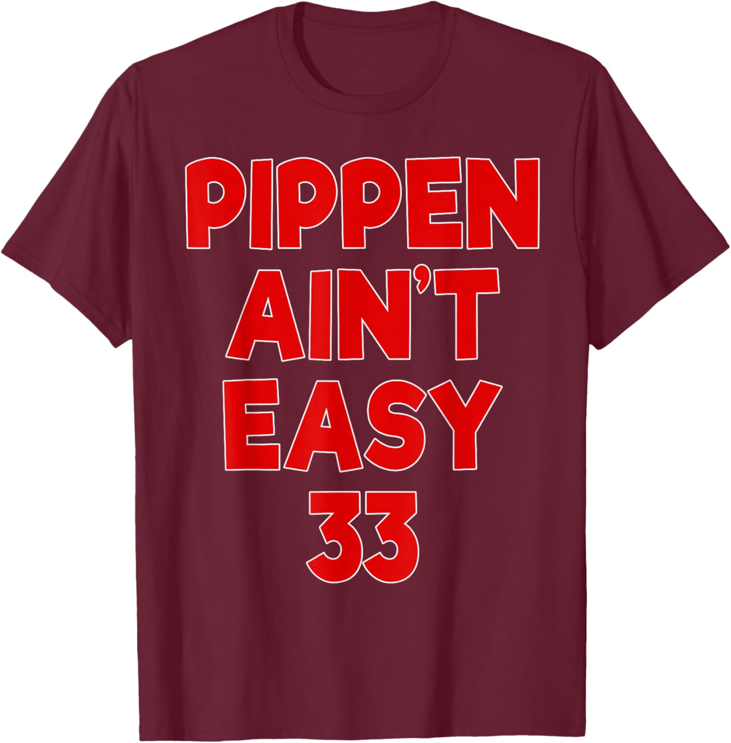 Pimping Pippen Funny Gift Black Adult Men's Modern Casual Sports T-Shirt - T-Shirt | Maroon