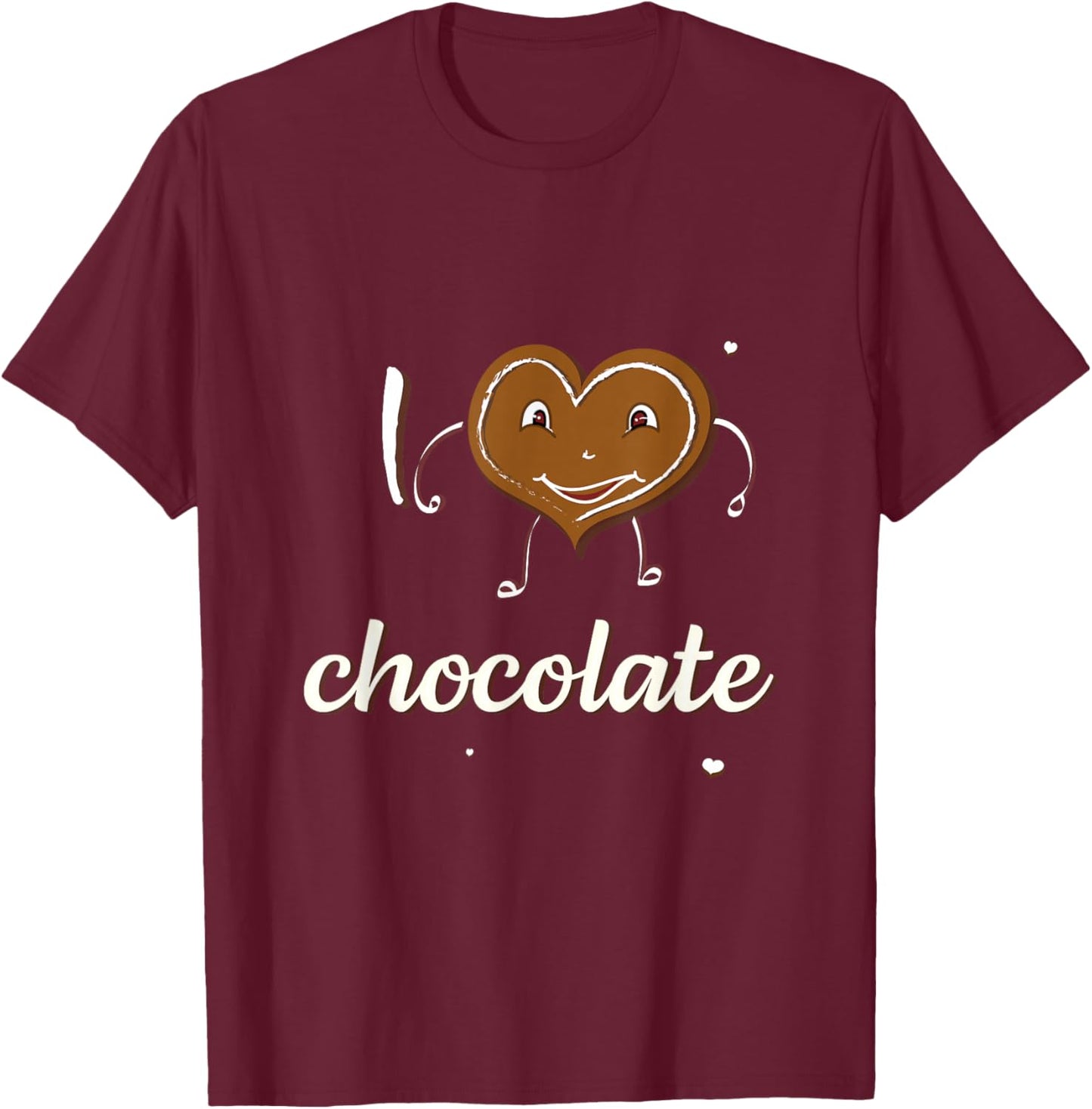 Cute I love chocolate gift T-Shirt - T-Shirt | Maroon