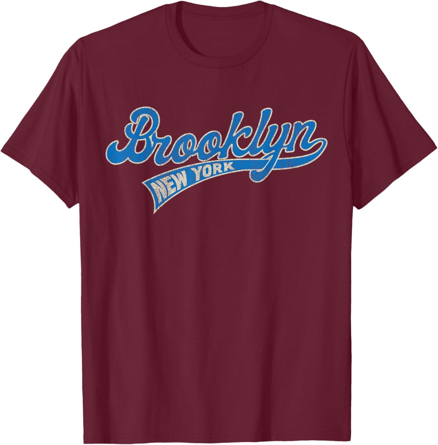 Vintage Style Faded.Brooklyn & Women T-Shirt - T-Shirt | Maroon