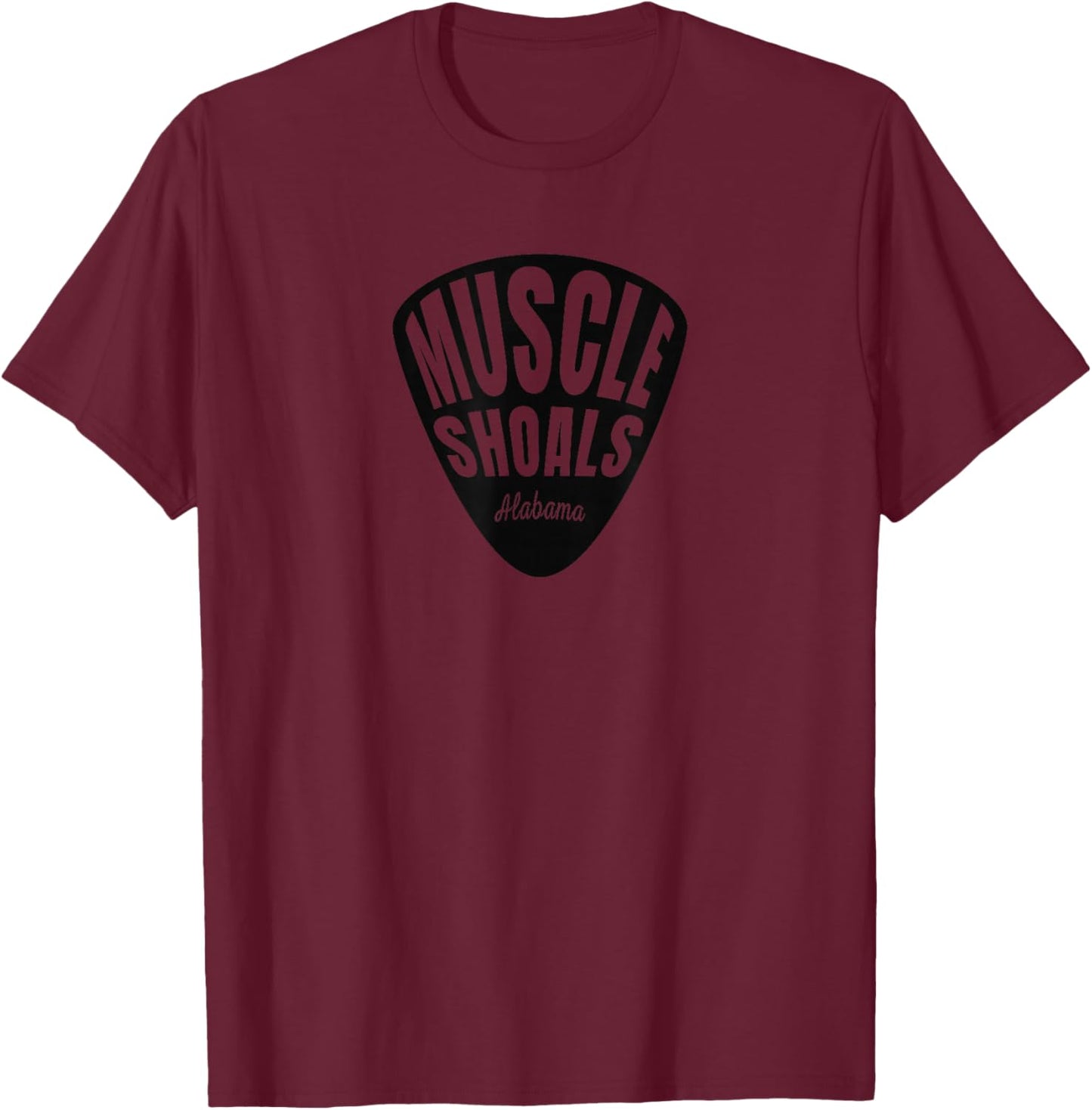 Muscle Shoals Alabama Music Guitar Pick T-Shirt - T-Shirt | Maroon