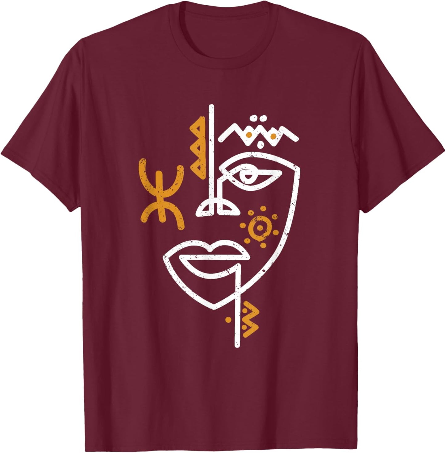 Tifinagh Alphabet Berber Amazigh Tattoo T-Shirt - T-Shirt | Maroon