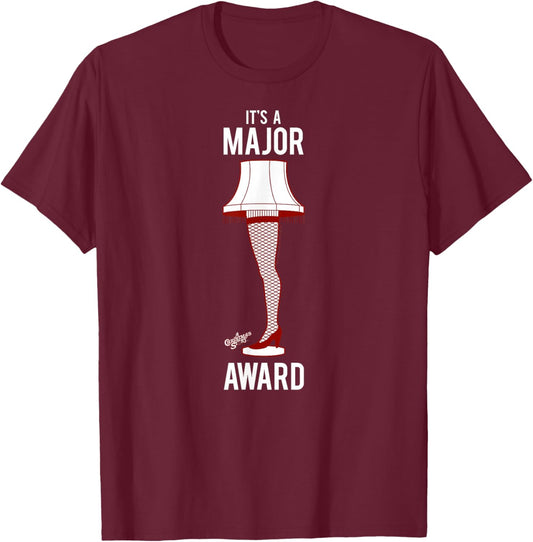 A Christmas Story It's A Major Award Lamp Funny Holiday T-Shirt - T-Shirt | Maroon