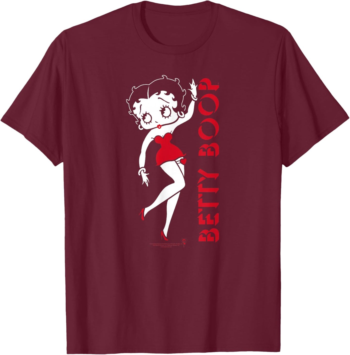 Betty Boop Classic Pose T-Shirt - T-Shirt | Maroon