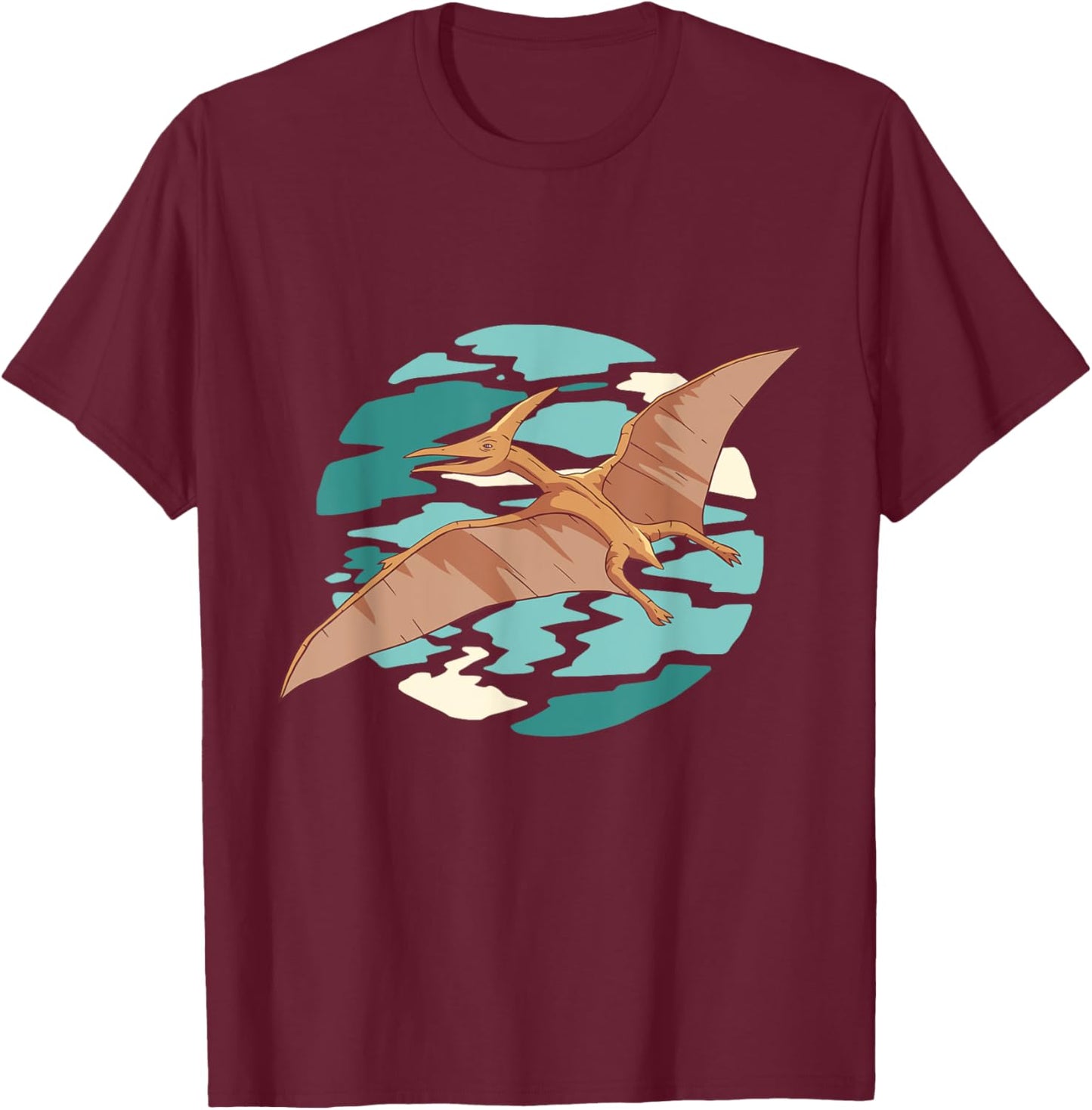 Pteranodon dinosaur T-Shirt - T-Shirt | Maroon