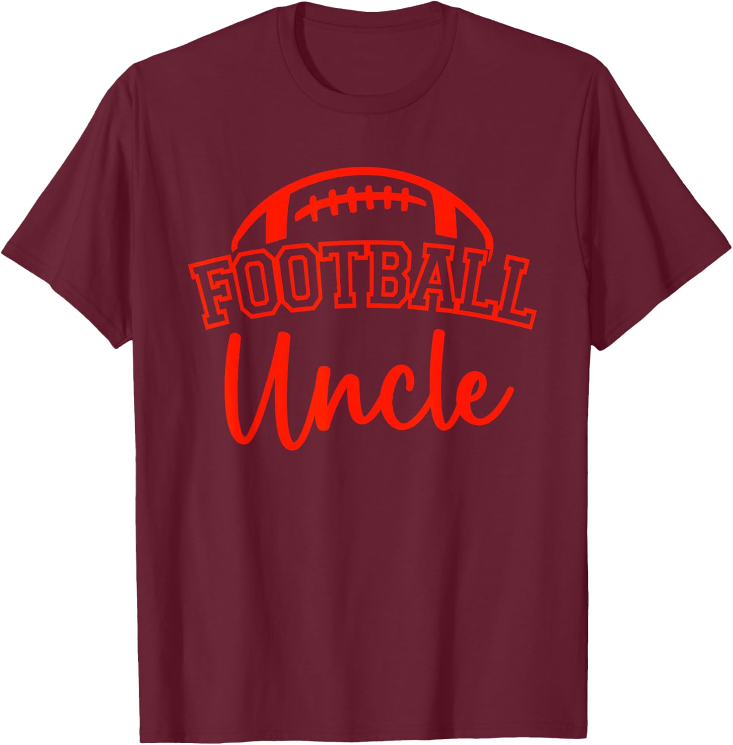 Football Uncle Matching Family Football T-Shirt - T-Shirt | Maroon