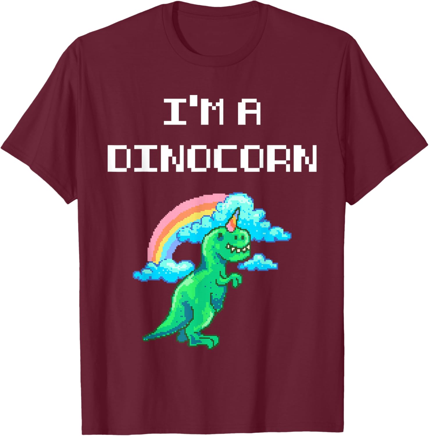 I am a dinocorn funny dinosaurs unicorn fantasy animal lover T-Shirt - T-Shirt | Maroon