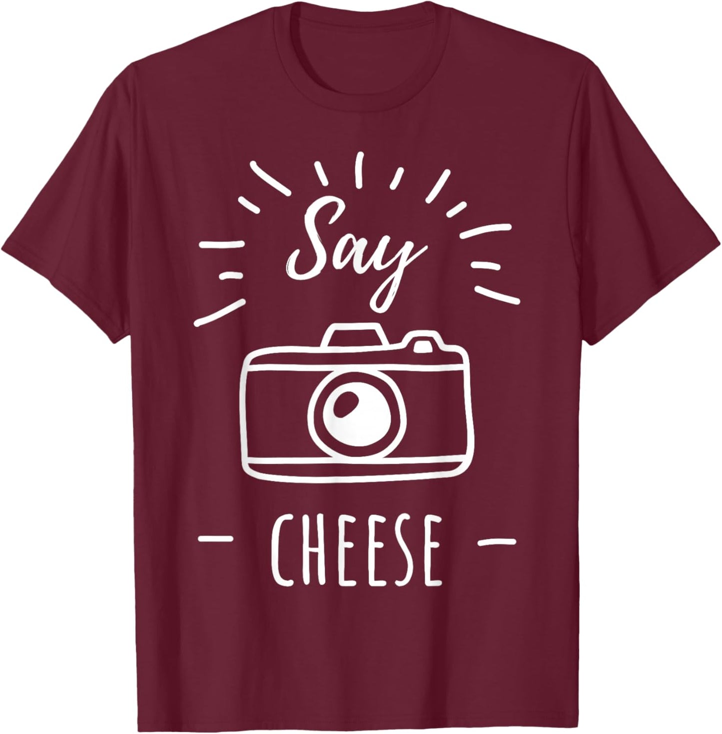 Say cheese T-Shirt - T-Shirt | Maroon
