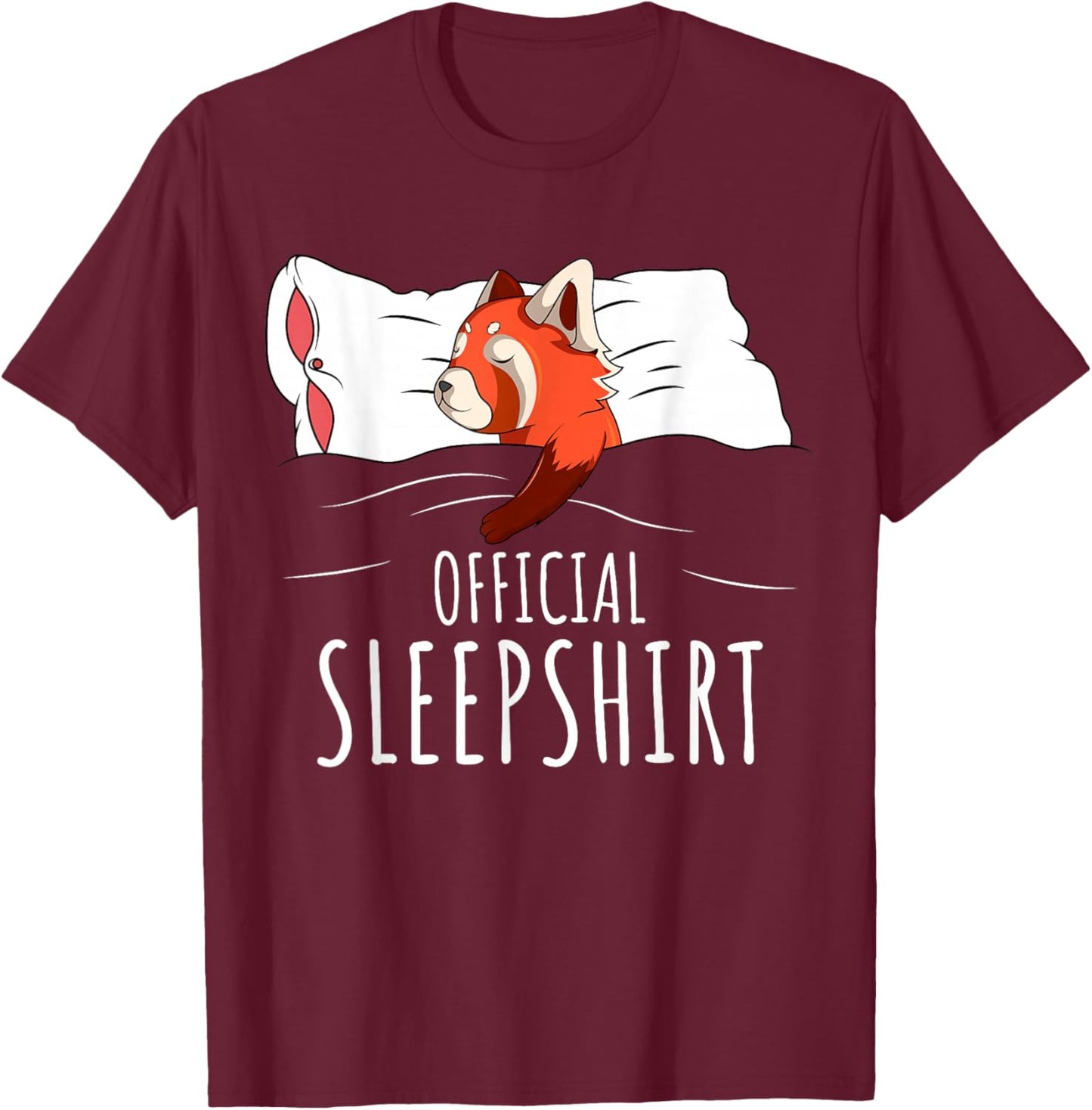 Red Panda Official Sleepshirt T-Shirt - T-Shirt | Maroon