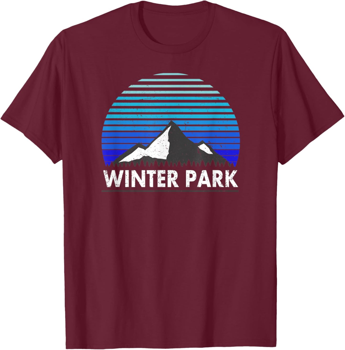 Winter Park Colorado Bluebird Mountain T-Shirt - T-Shirt | Maroon