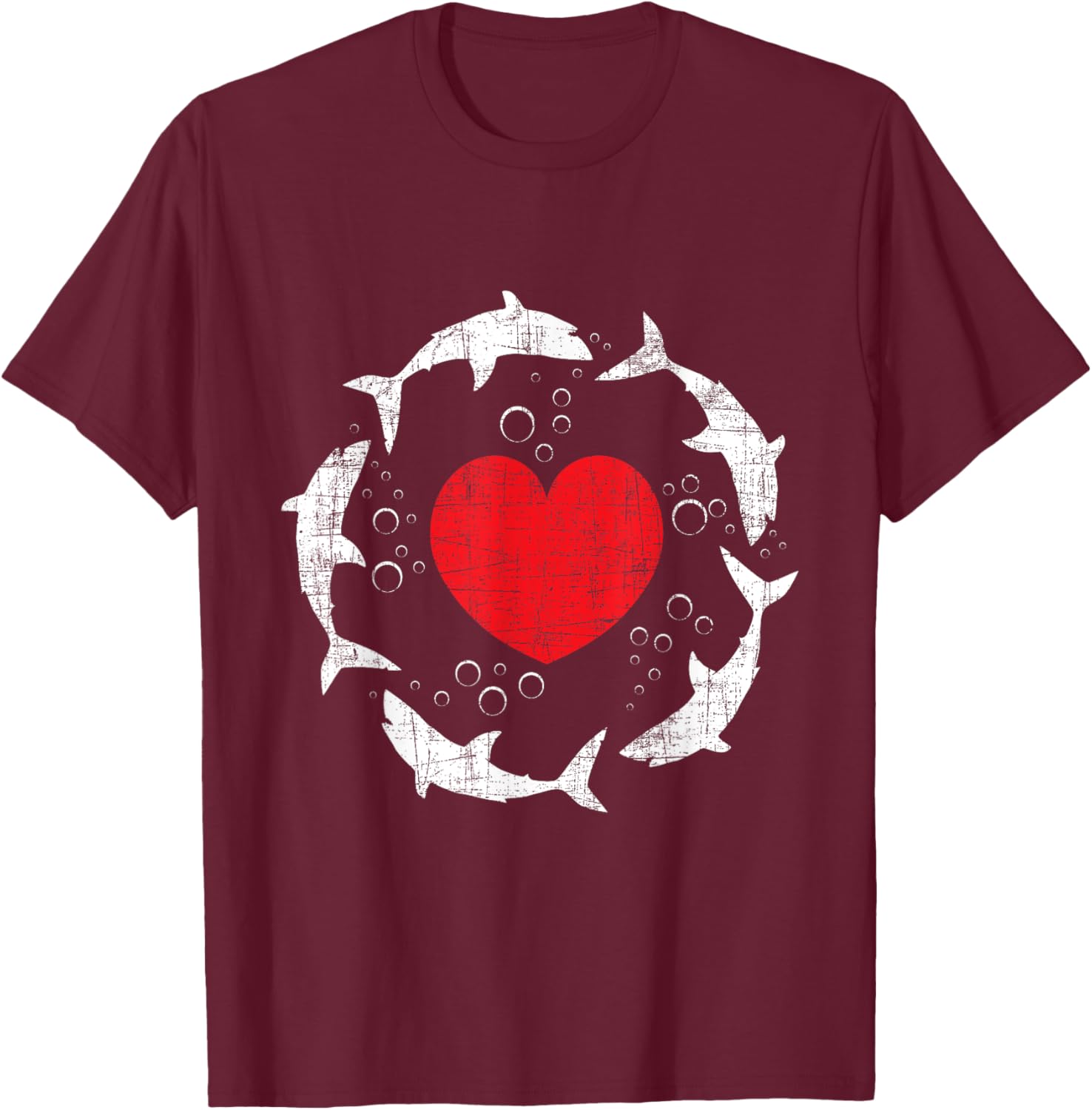 Shark Family - Marine Biologist Shark Lovers Wildlife T-Shirt - T-Shirt | Maroon