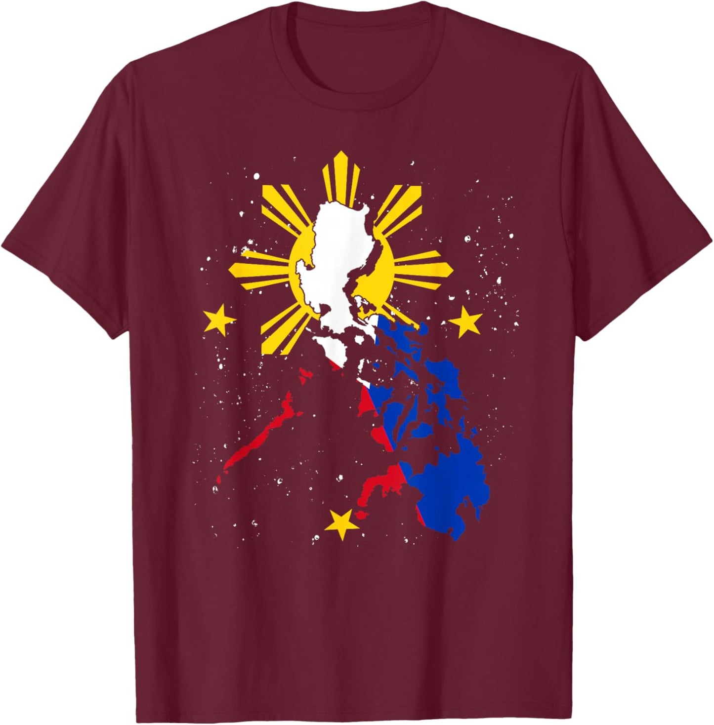 Philippines Flag Filipino Pride Pinoy Heritage Philippines T-Shirt - T-Shirt | Maroon
