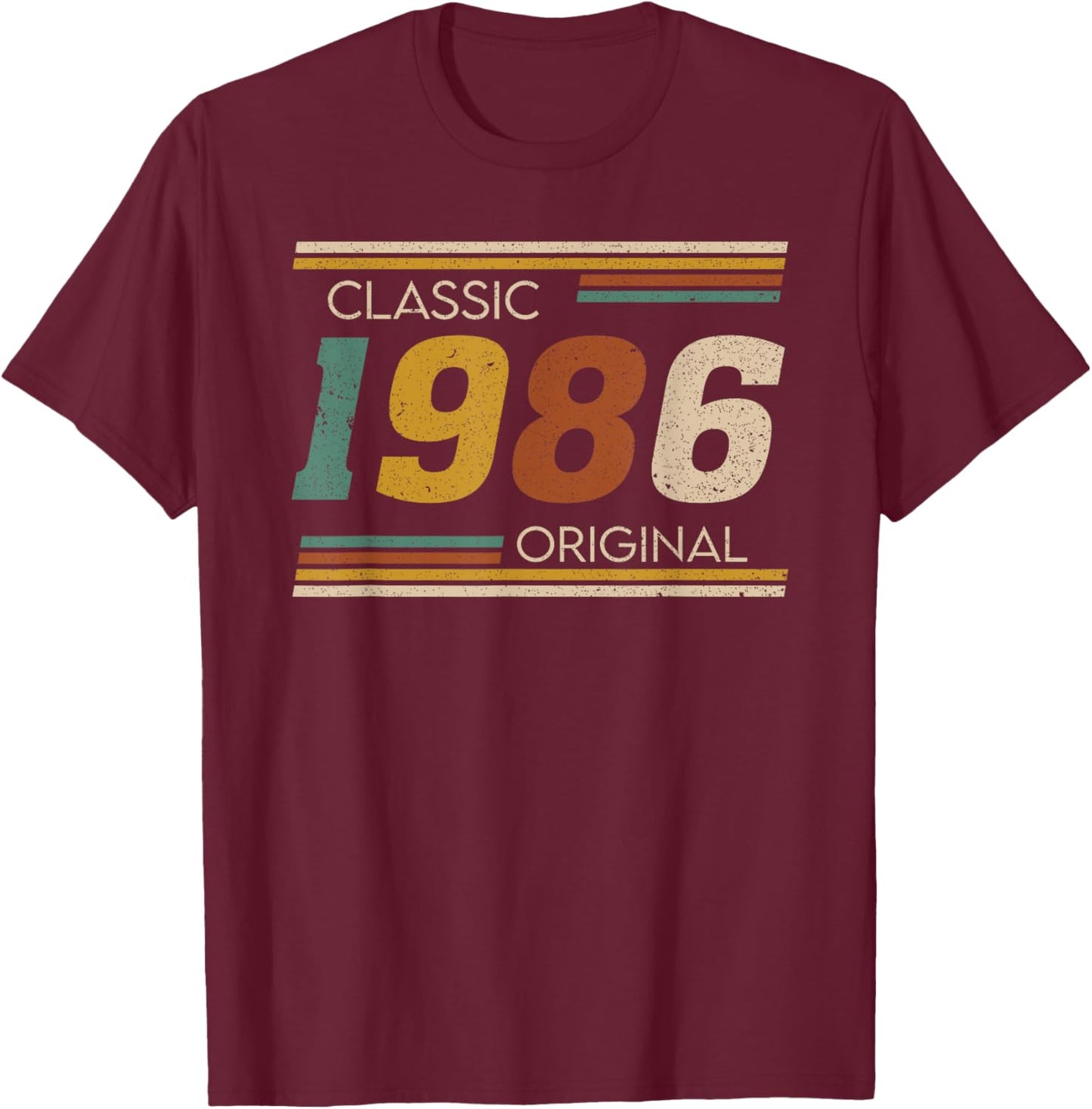 Vintage Classic 1986 Original 36 Years Old 36th Birthday T-Shirt - T-Shirt | Maroon