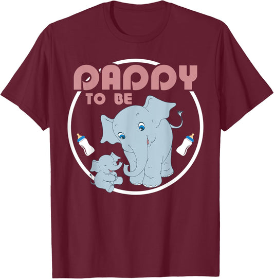 Dad To Be Elephant Baby Shower For Boy Gender Reveal T-Shirt - T-Shirt | Maroon